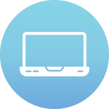 dizüstü bilgisayar simgesi, vektör illüstrasyonu basit tasarım