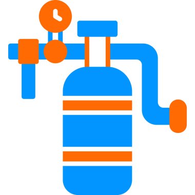 Oxygen Tank modern simgesinin vektör çizimi            