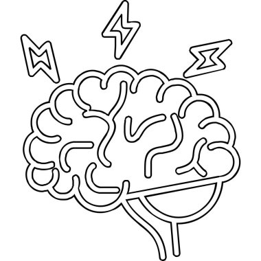 Beyin fırtınası web simgesi, vektör illüstrasyonu 