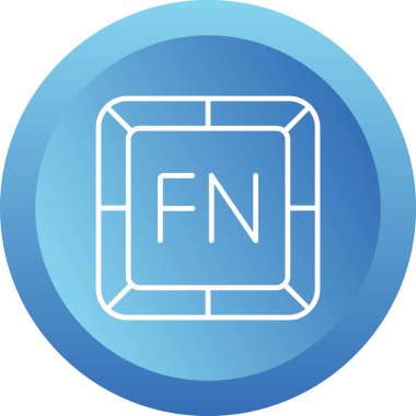 Fonksiyon web simgesi, vektör illüstrasyonu