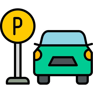 Web simgesi Otopark, illüstrasyon vektör