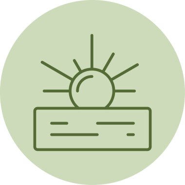 SunRise web simgesi, vektör illüstrasyonu