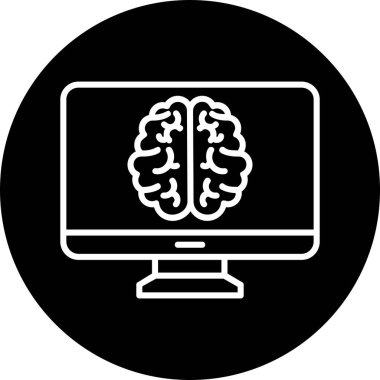 bilgisayar ekranı simgesi, vektör illüstrasyonu basit tasarım