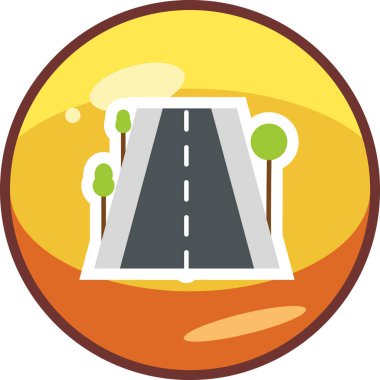 Otoyol. Web simgesi basit illüstrasyon 