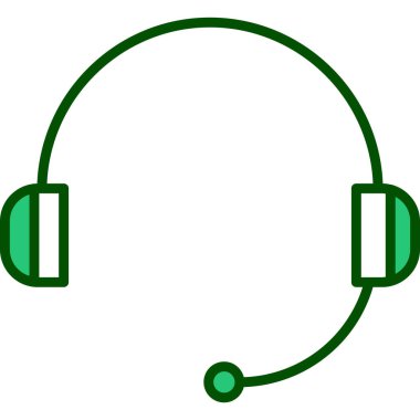 Kulaklık. Web simgesi basit illüstrasyon