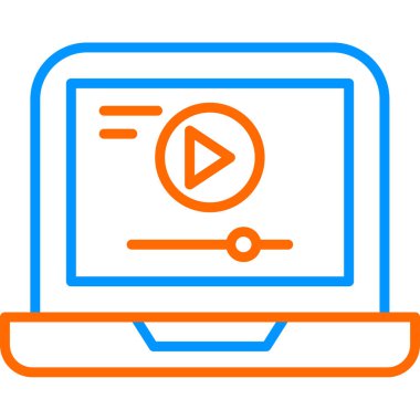 video oynatıcı simgesi, vektör illüstrasyonu 