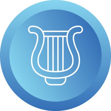 Lyre simgesinin vektör illüstrasyon tasarımı           
