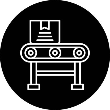 Taşıyıcı Şerit web simgesi, vektör illüstrasyonu