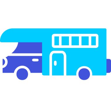 karavan web simgesi basit illüstrasyon