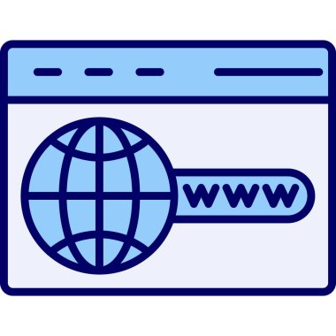 İnternet web simgesi basit vektör illüstrasyonu 