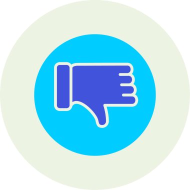 Hoşlanılmayan bir simgenin vektör illüstrasyonu 