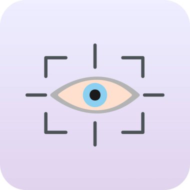 vizyon web simgesi, vektör illüstrasyonu 