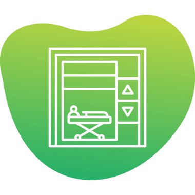 Elevator web icon, vector illustration