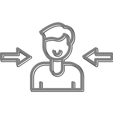 Oklu adam, vektör illüstrasyonu 