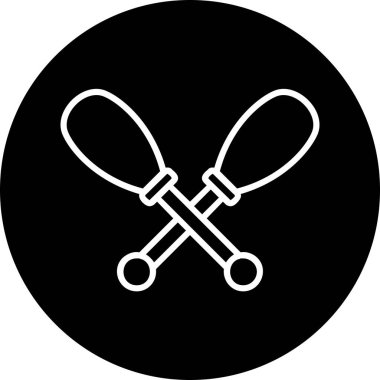 Kürek simgesinin vektör illüstrasyonu