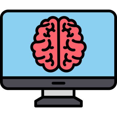 bilgisayar ekranı simgesi, vektör illüstrasyonu basit tasarım