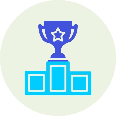 Galibiyet kupa vektör simgesi