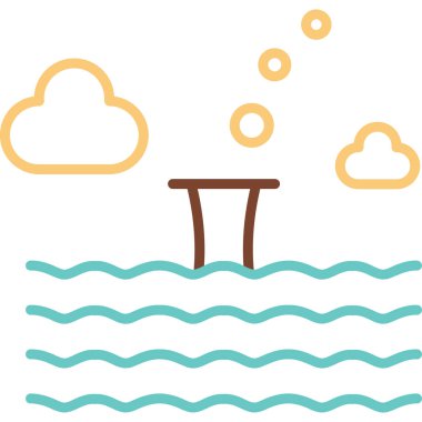 Dalış. Web simgesi basit illüstrasyon