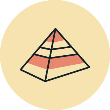 Piramit ağ simgesi vektör illüstrasyonu