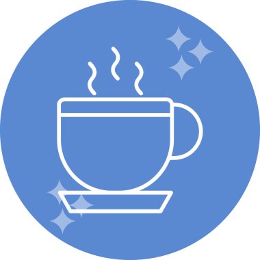 Kahve Kupası web simgesi, vektör çizim 