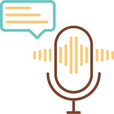 vector illustration of Voice message icon                        
