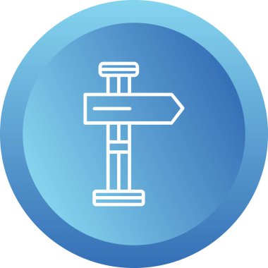 Bir sokak işaretinin vektör illüstrasyonu