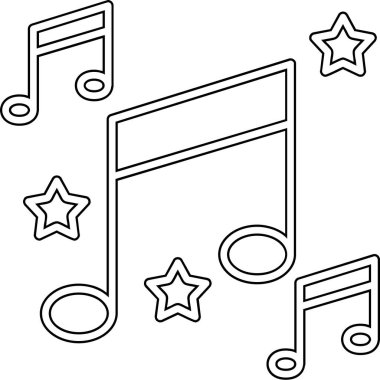 müzik notlar simgesini, vektör çizim