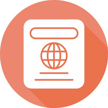 Modern Pasaport Kontrol simgesinin vektör çizimi           