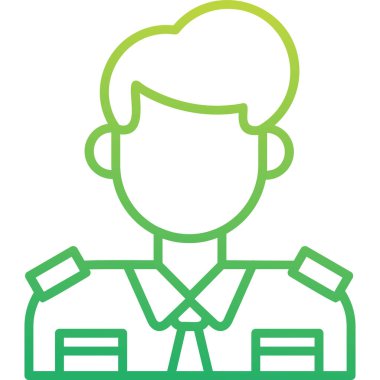  Gümrük Temsilcisi simgesi, vektör illüstrasyonu basit tasarım