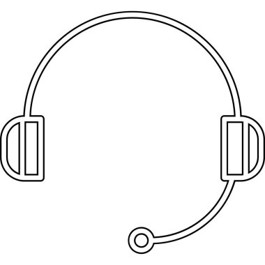 Kulaklık. Web simgesi basit illüstrasyon