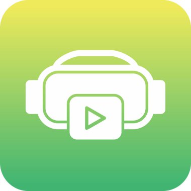 vr gözlük simgesi vektör illüstrasyonu