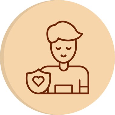 Koruma simgesinin vektör illüstrasyonu 