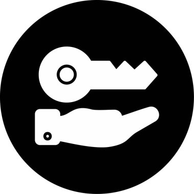 anahtar simgesi, vektör illüstrasyonu basit tasarım