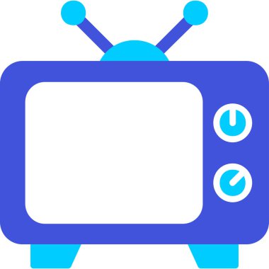 televizyon simgesi, basit vektör illüstrasyonu