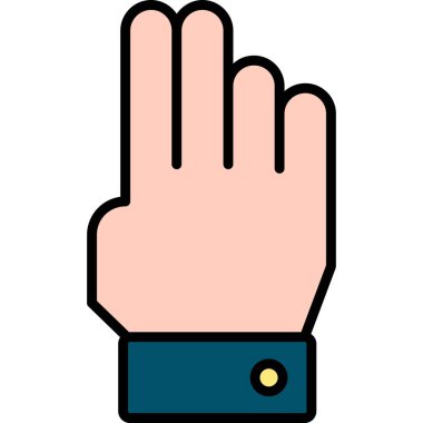 parmak simgesi vektör illüstrasyonu