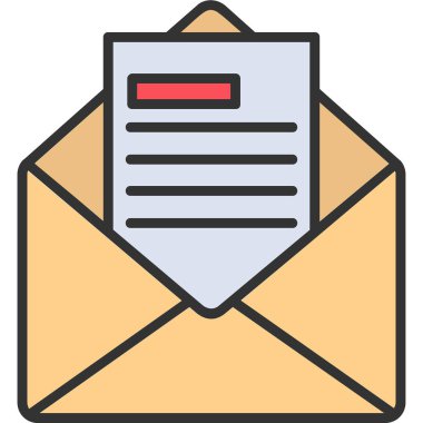 E- posta İş Teklif simgesi vektör illüstrasyonu