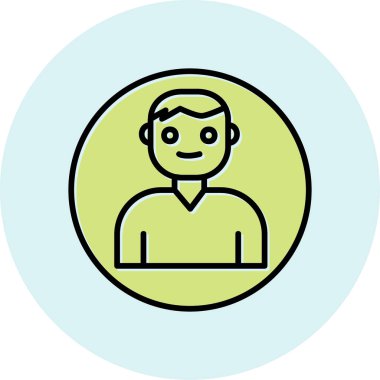 Kullanıcı Hesabı web simgesi basit illüstrasyon