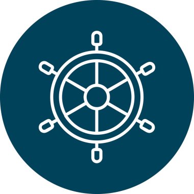 Dümen. Web simgesi basit illüstrasyon