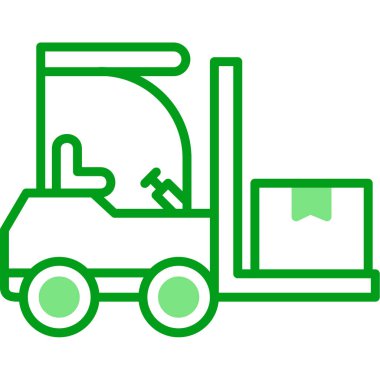 Modern Forklift simgesinin vektör çizimi         