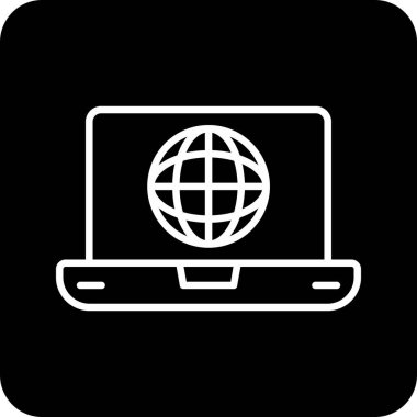 İnternet web simgesi basit illüstrasyon 