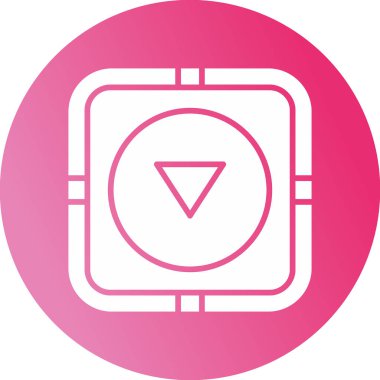 Aşağı Düğme simgesi vektör illüstrasyonu