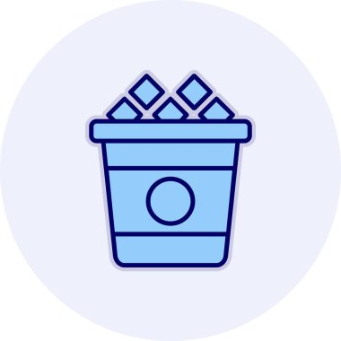 Buz Kovası ikonu vektör illüstrasyonu