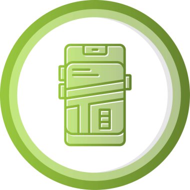 Harita simgesi olan akıllı telefon basit illüstrasyon 