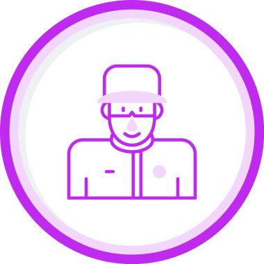 Koç avatar simgesi, vektör illüstrasyonu basit tasarım