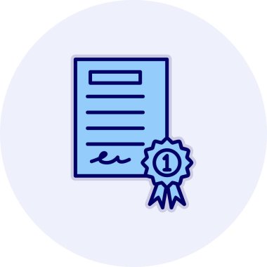 Sertifika. Web simgesi basit tasarım