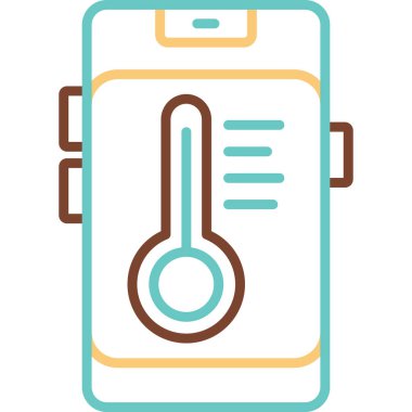 Sıcaklık web simgesi resimleme tasarımı