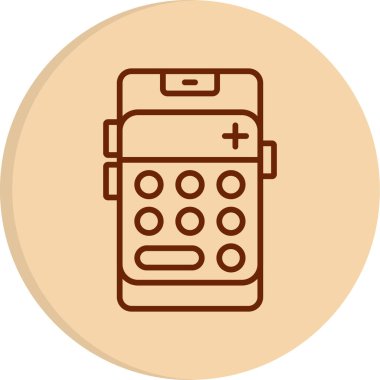 Hesap makinesi. Web simgesi basit illüstrasyon 