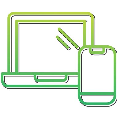 Tepkili web tasarım simgesi, vektör illüstrasyonu basit tasarım