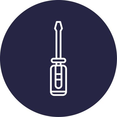 tornavida simgesi. Web için tornavida simgesinin karikatür çizimi