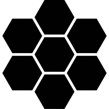 altıgen web simgesi, vektör çizim